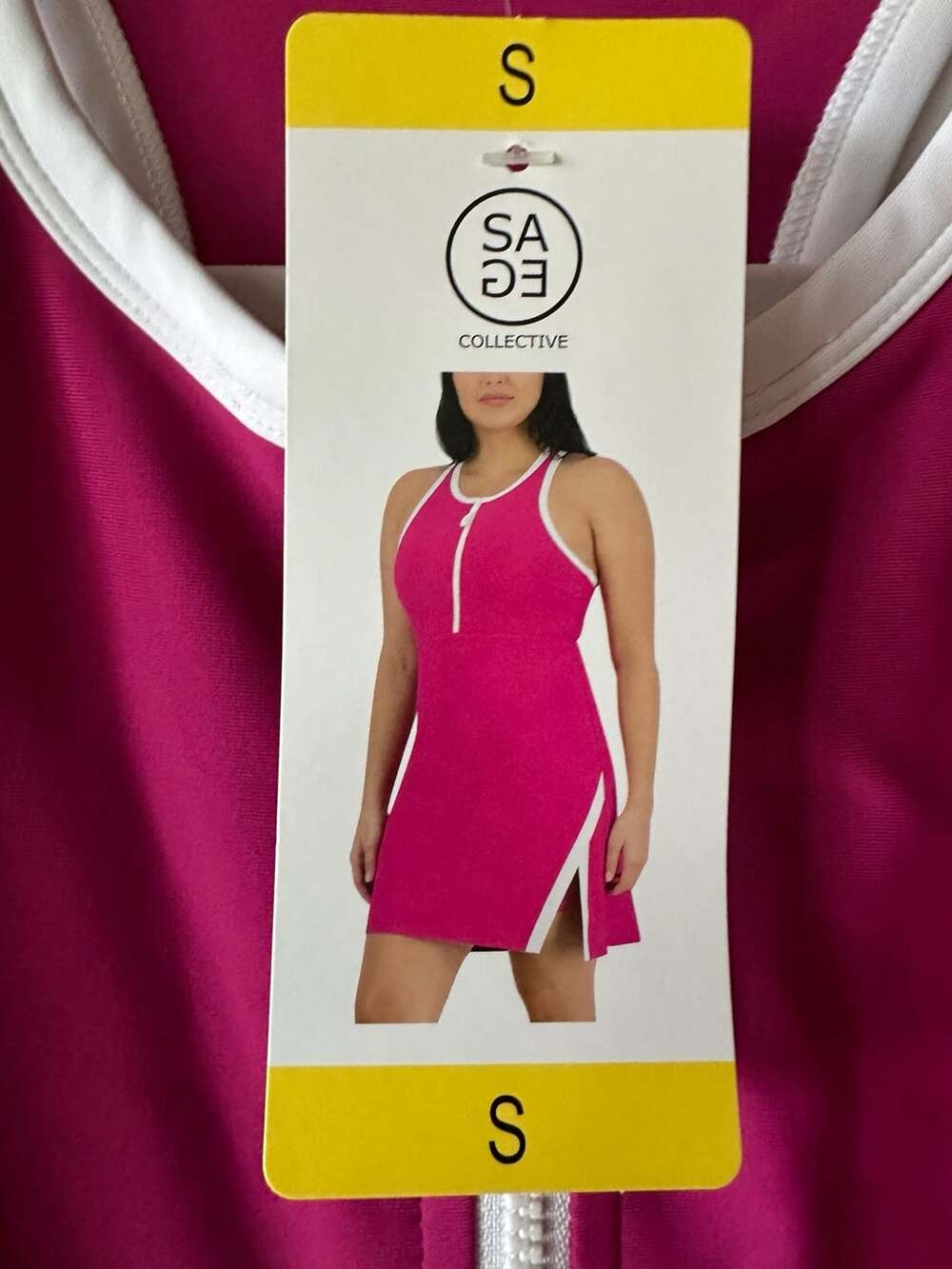 Sage Collective Pink Active Dress With Built In Shorts NWT Size S